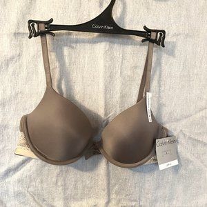 Calvin Klein Taupe Bra & Panty Set - Size 34B & M